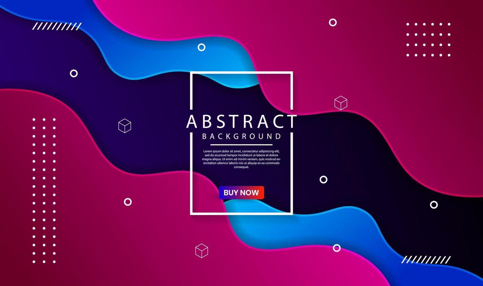 Abstract 3D colorful geometric background overlap layer on bright space with dynamic waves effect decoration. Modern template element liquid style concept for flyer, banner, cover, or landing page vector