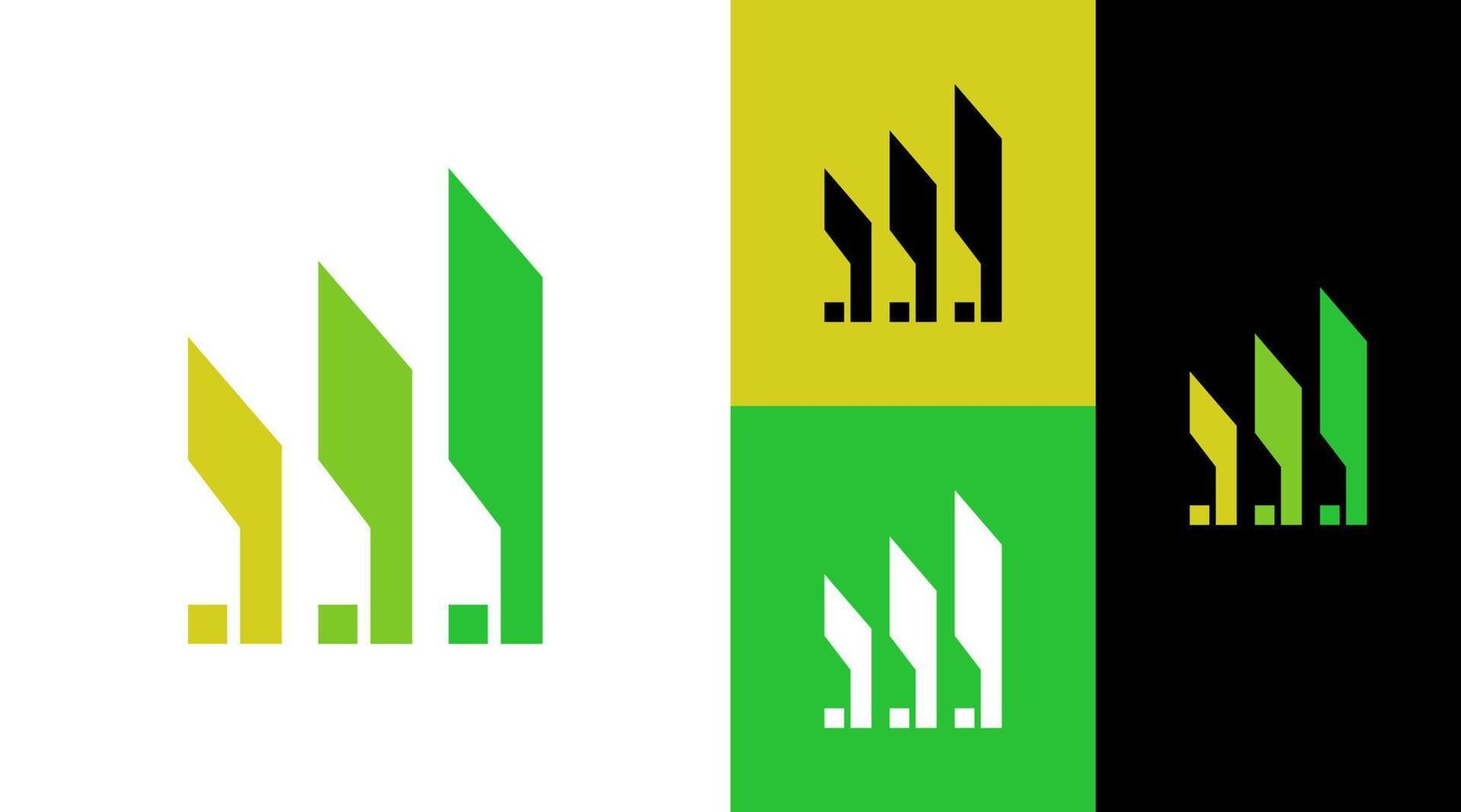 concepto de diseño de logotipo de crecimiento de edificio vector