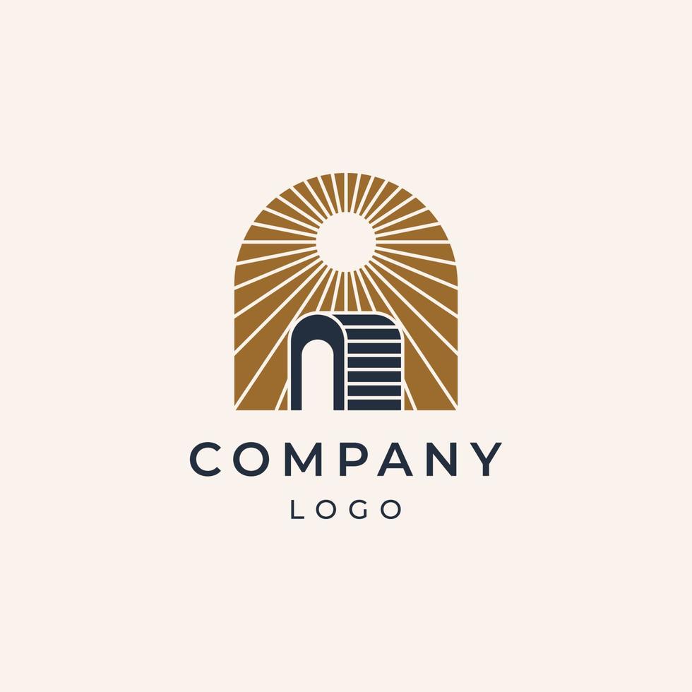 agriculture minimalist Logo. village logo vector