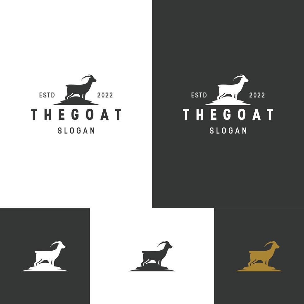 Goat logo icon design template vector