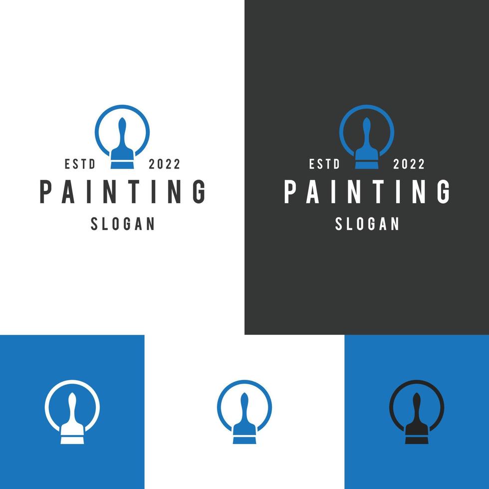 plantilla de diseño de icono de logotipo de pintura vector