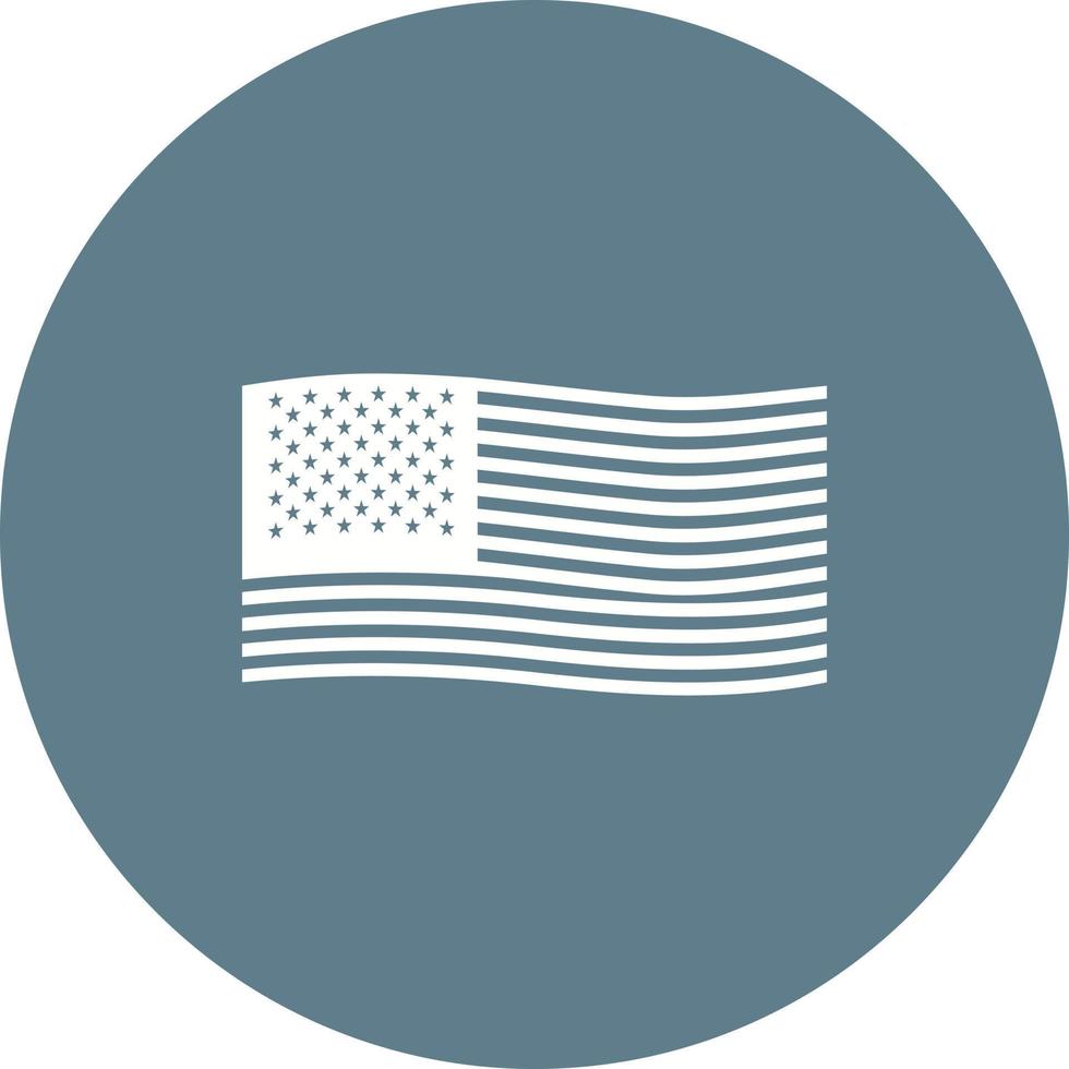 American Flag Circle Background Icon vector