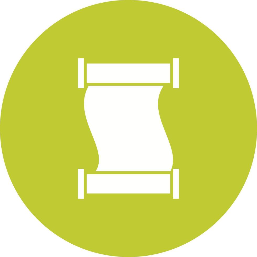 Scroll of Paper Circle Background Icon vector