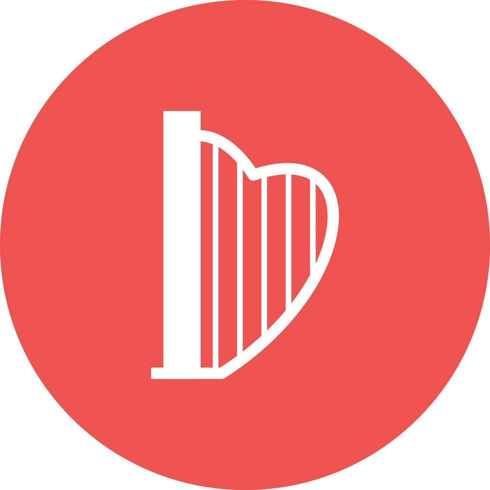 Harp Circle Background Icon vector