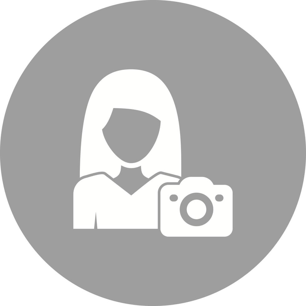 fotógrafo, círculo, plano de fondo, icono vector