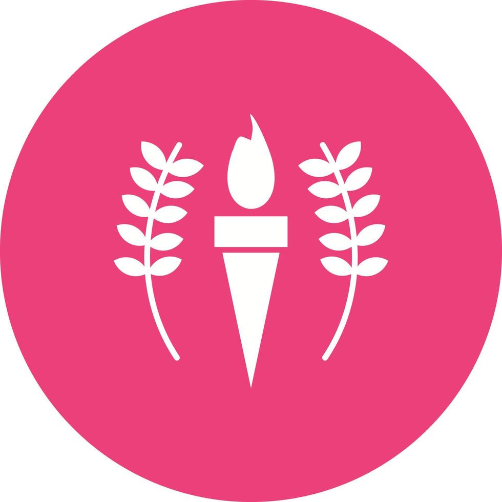 Olympic Torch Circle Background Icon vector