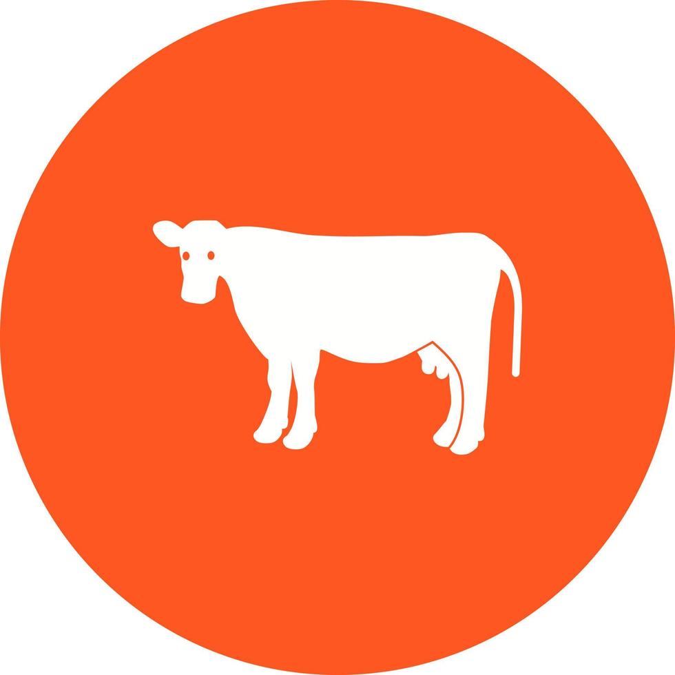 Cow Circle Background Icon vector