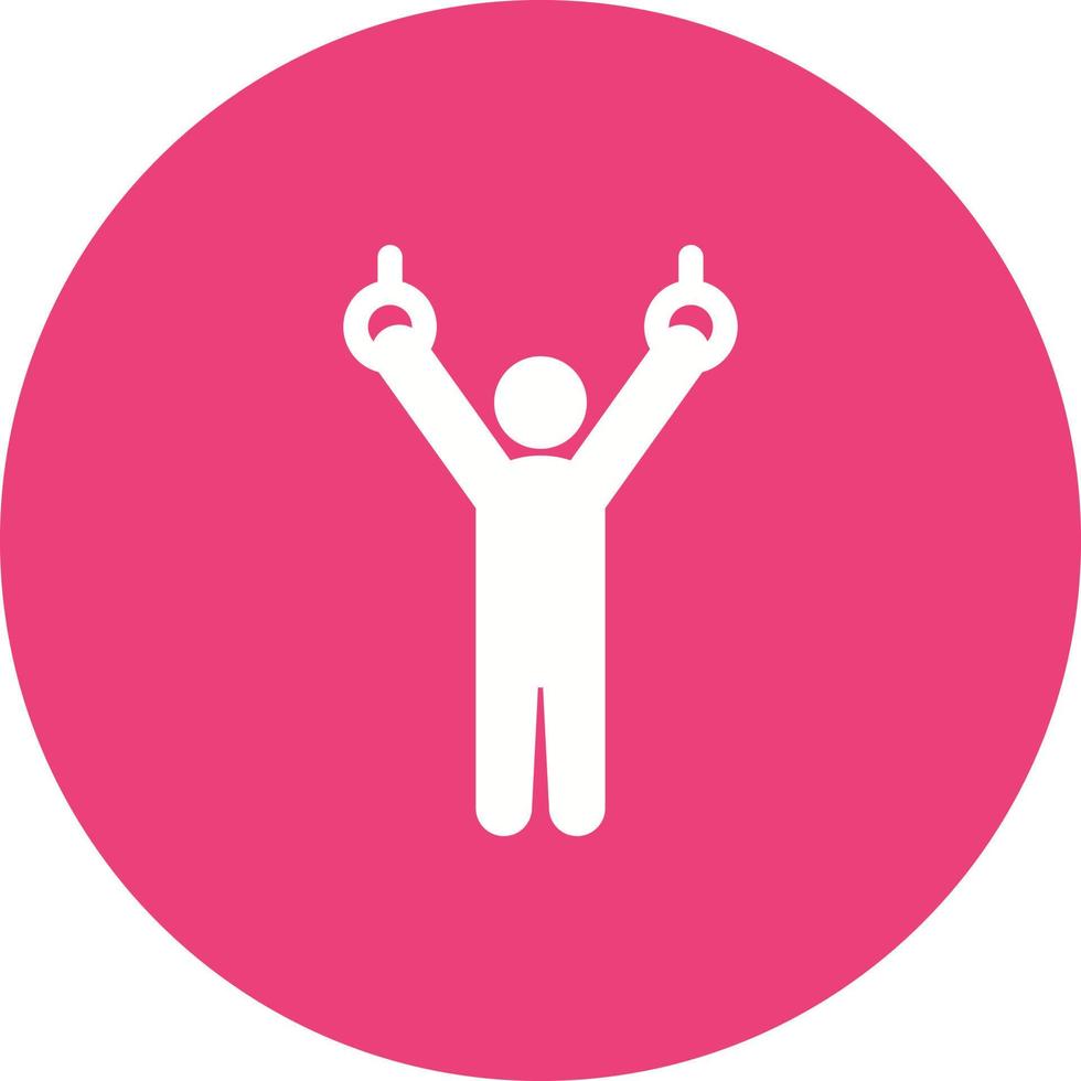 Gymnastic III Circle Background Icon vector