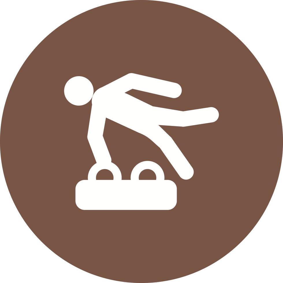 Gymnast II Circle Background Icon vector