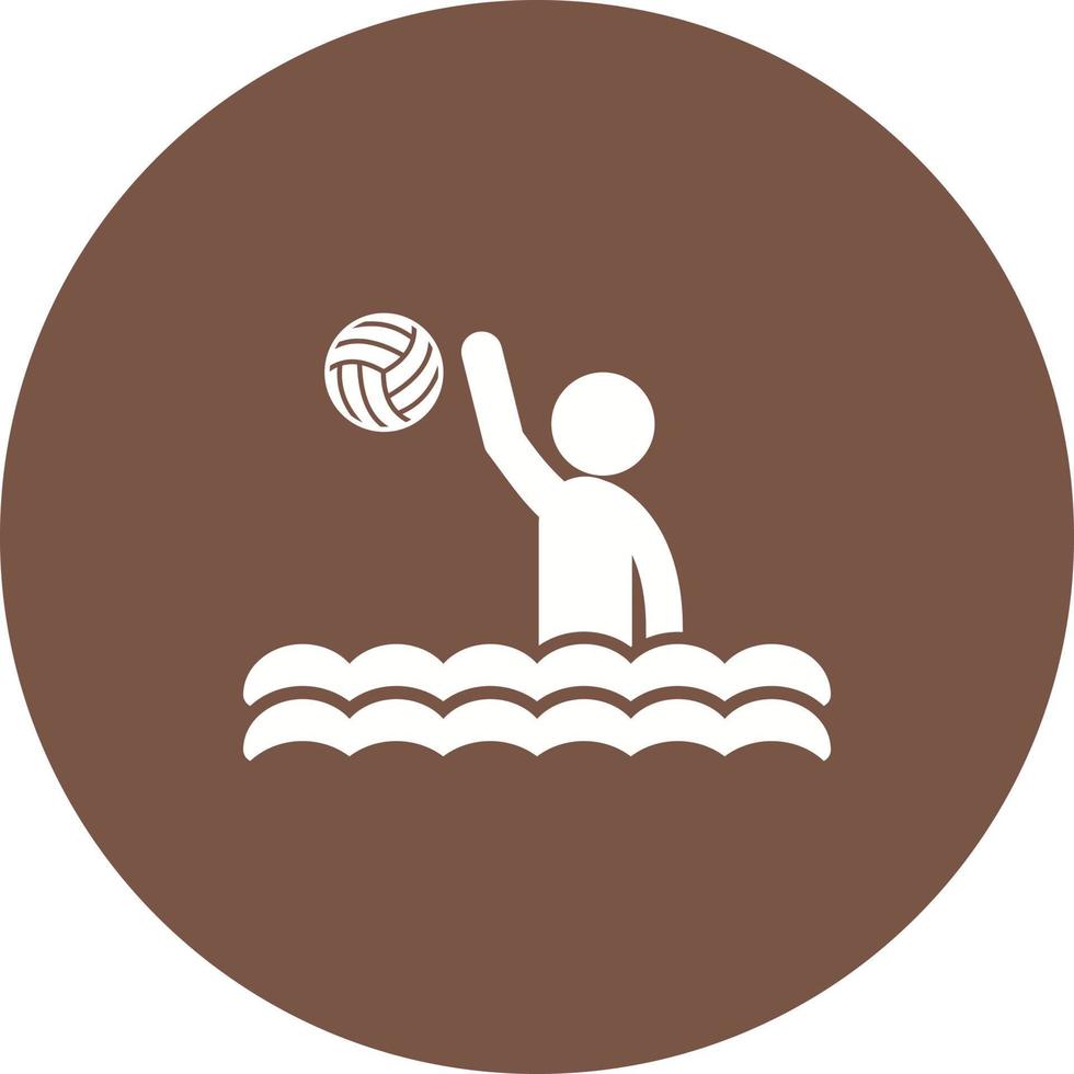 icono de fondo de círculo de waterpolo vector