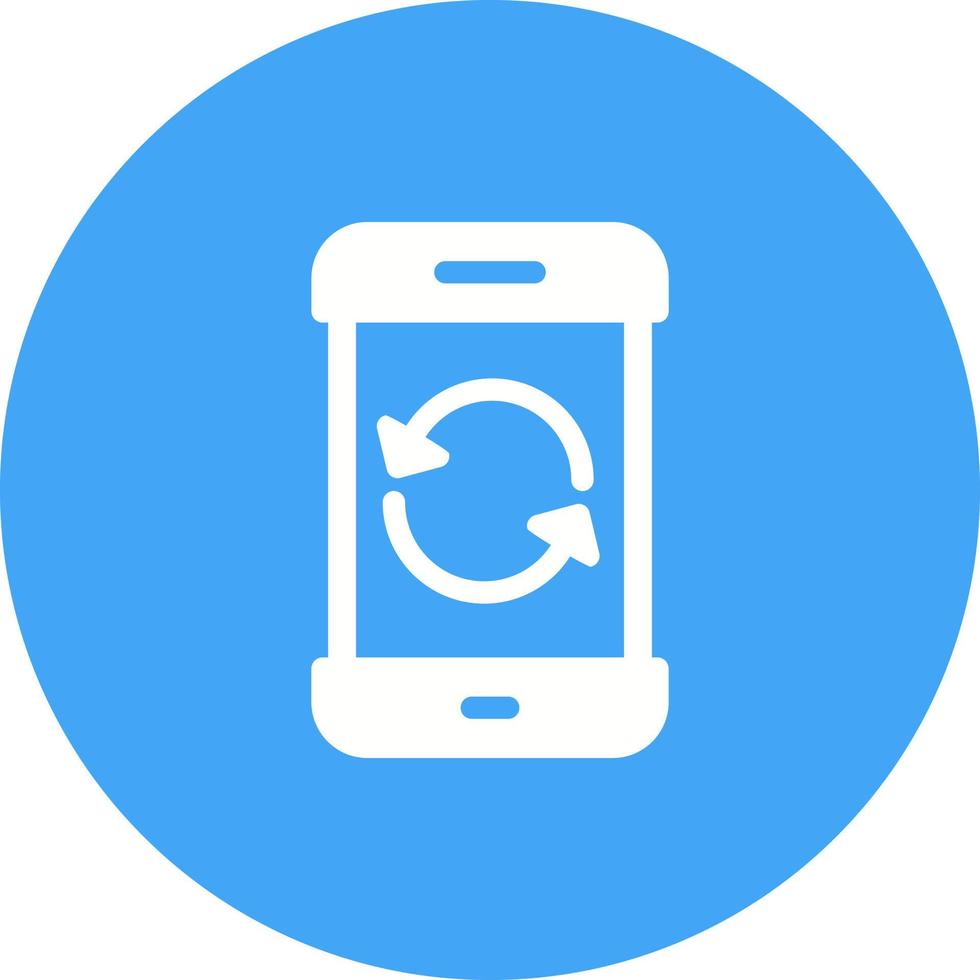 Restart Phone Circle Background Icon vector