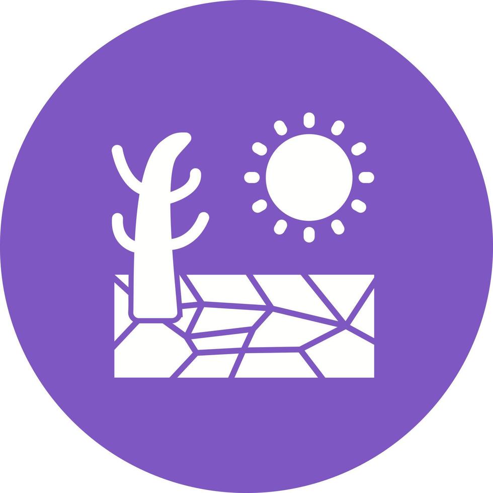 Drought Circle Background Icon vector