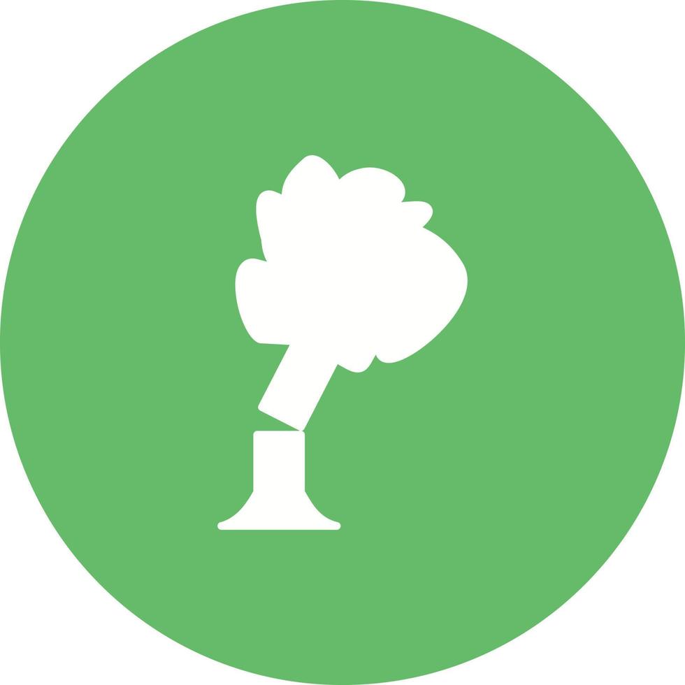 Tree Falling Circle Background Icon vector