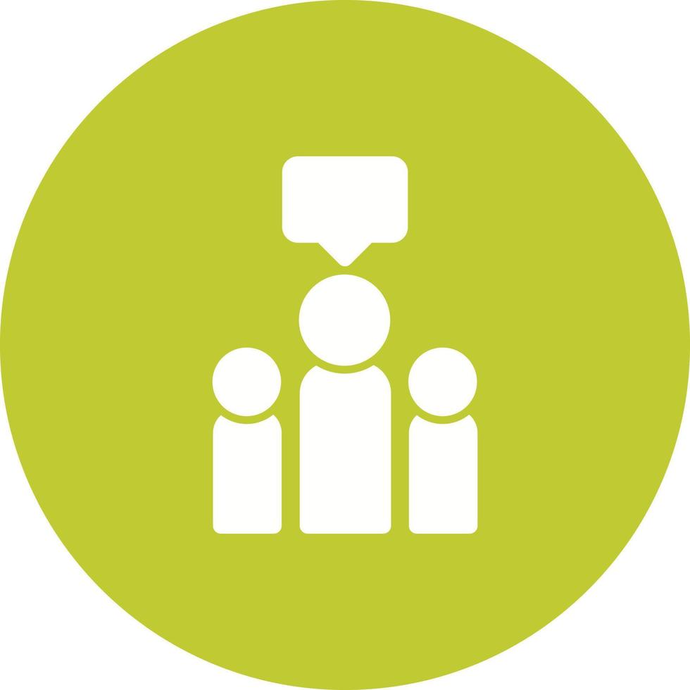 Advocacy Circle Background Icon vector