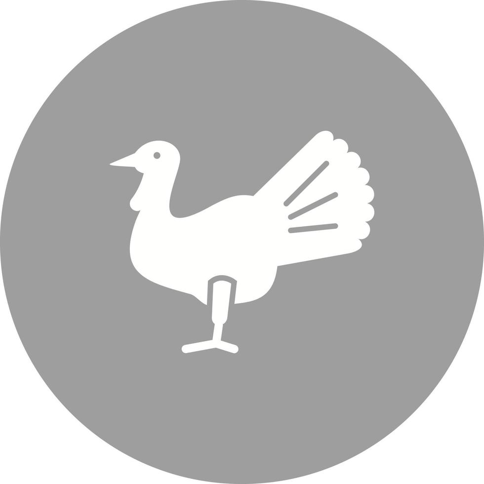 icono de fondo de círculo de pavo vector