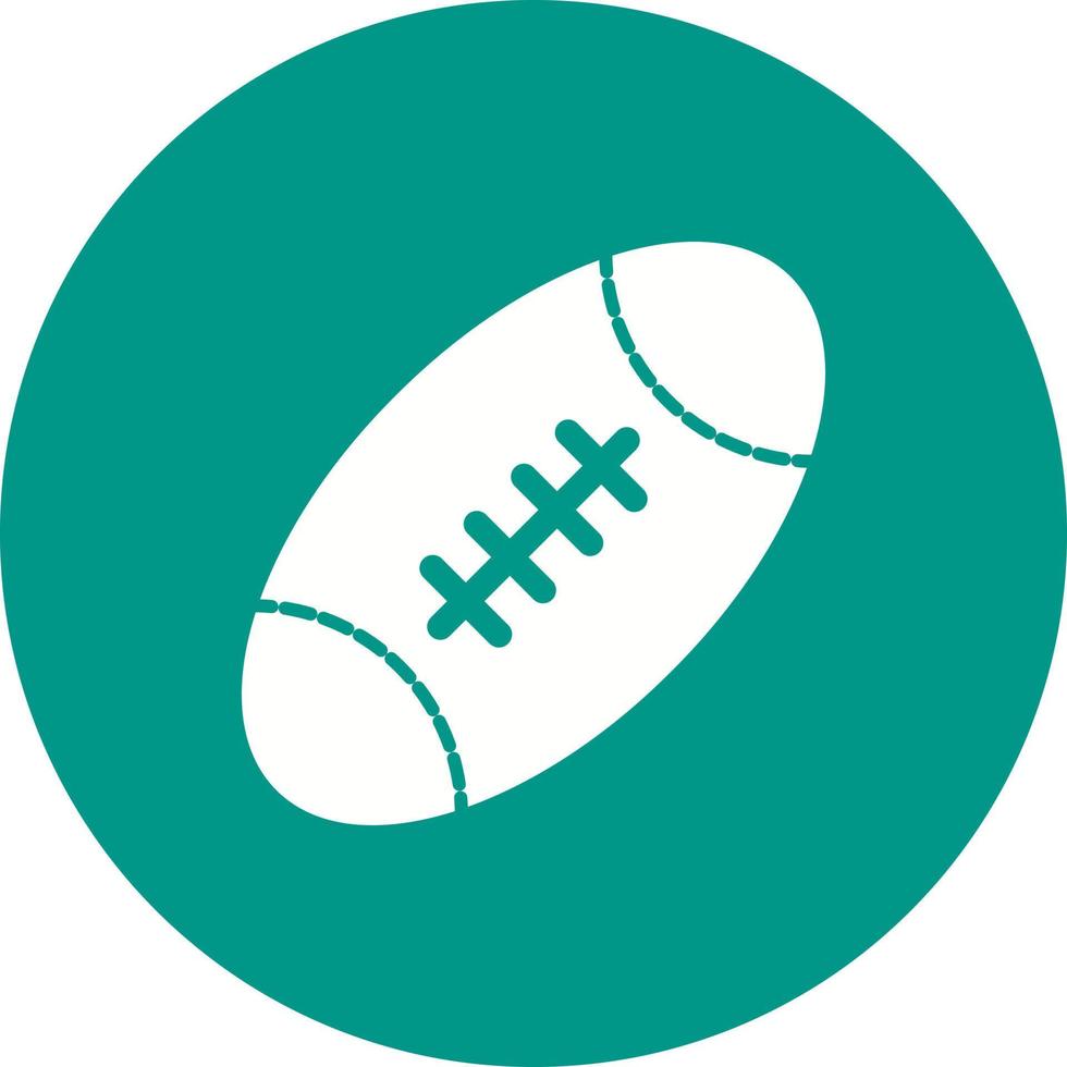 Rugby Ball Circle Background Icon vector