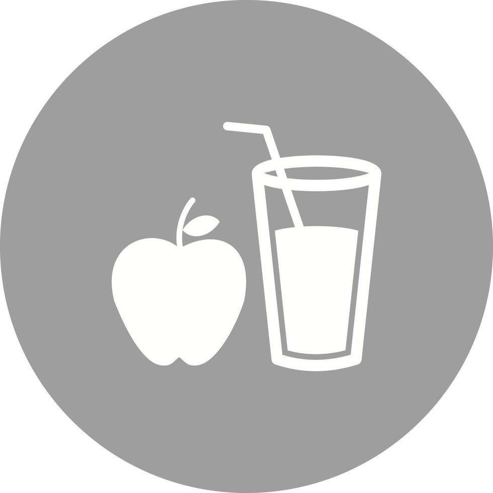 Apple Juice Circle Background Icon vector