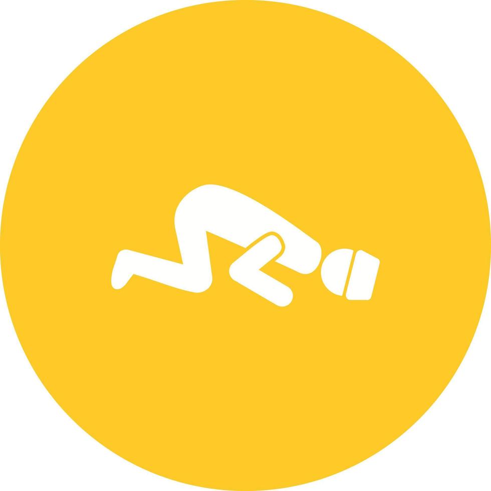 Sajdah Circle Background Icon vector