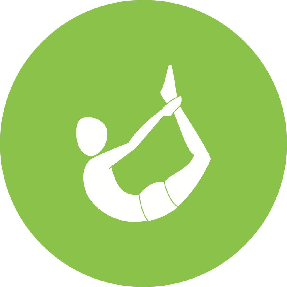 Bow Pose Circle Background Icon vector