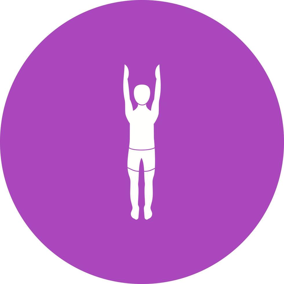 Mountain Pose Upward Circle Background Icon vector