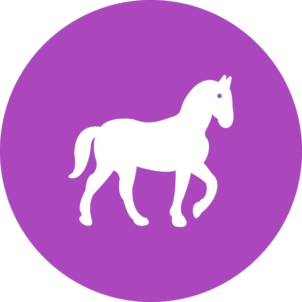 icono de fondo de círculo de caballo vector