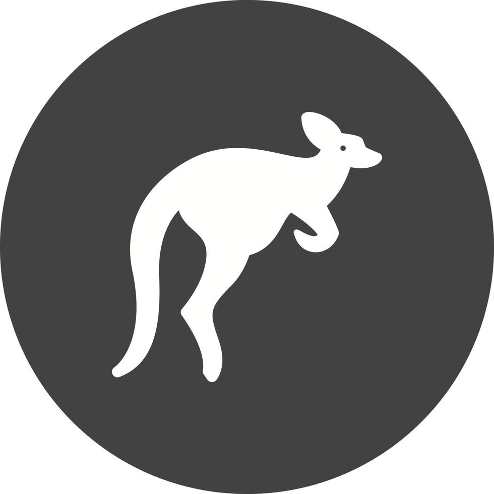 Kangaroo Circle Background Icon vector