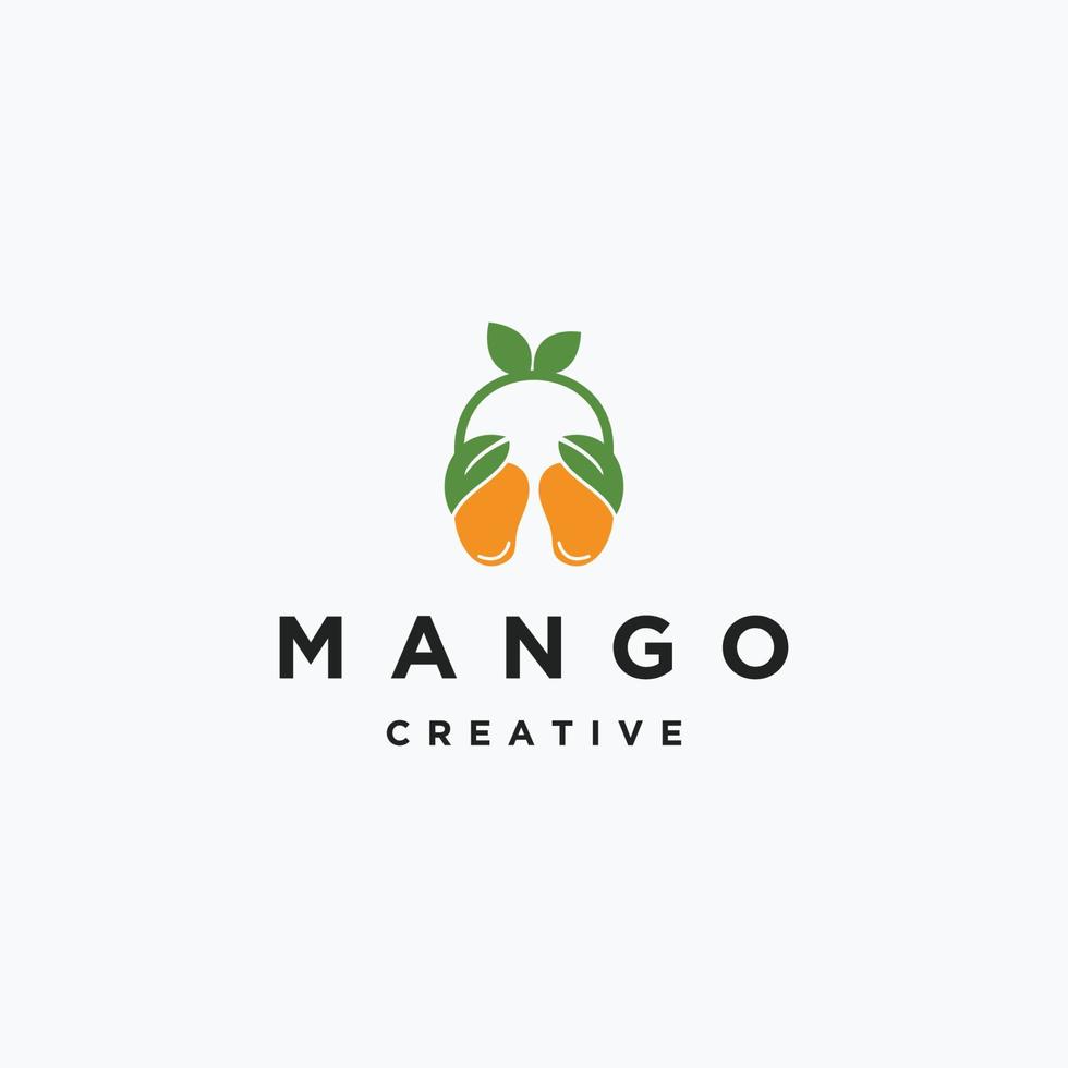 plantilla de diseño plano de icono de logotipo de mango vector