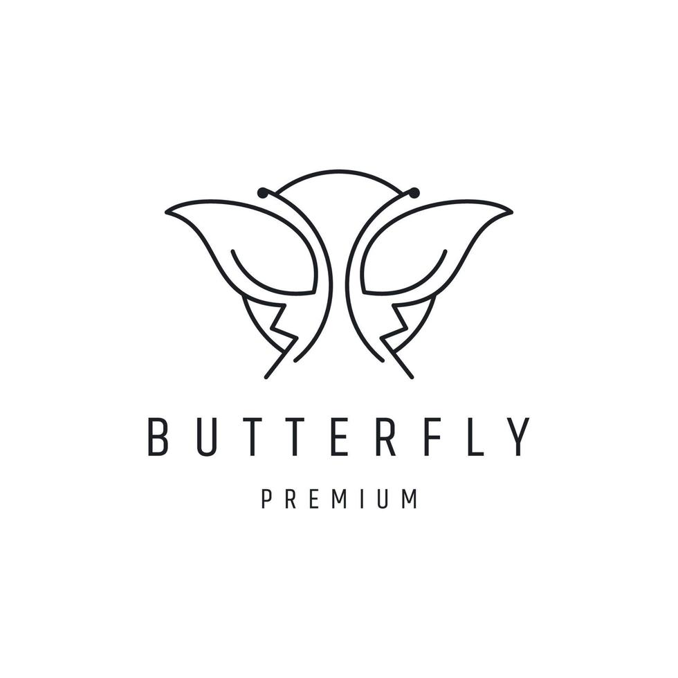 Ilustración de vector de plantilla de diseño de icono de logotipo de mariposa