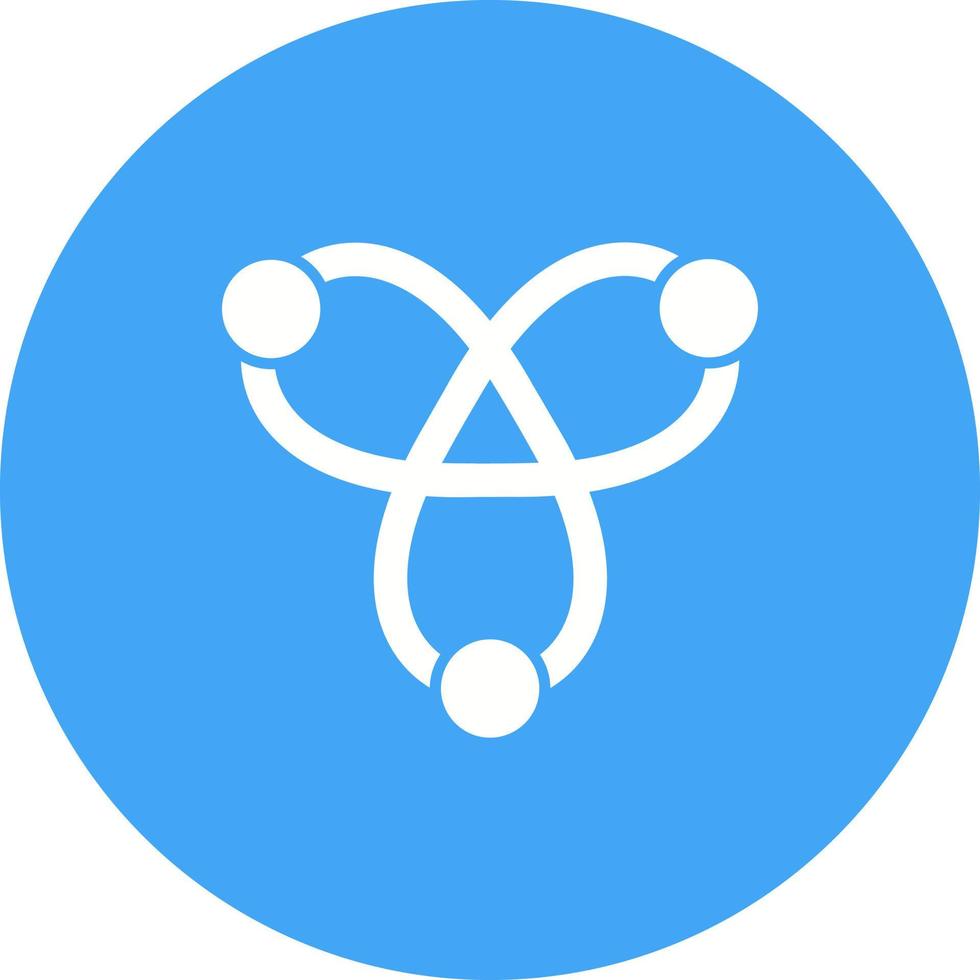 Atomic Structure II Circle Background Icon vector