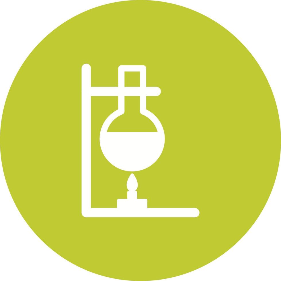 Experiment on Heat I Circle Background Icon vector