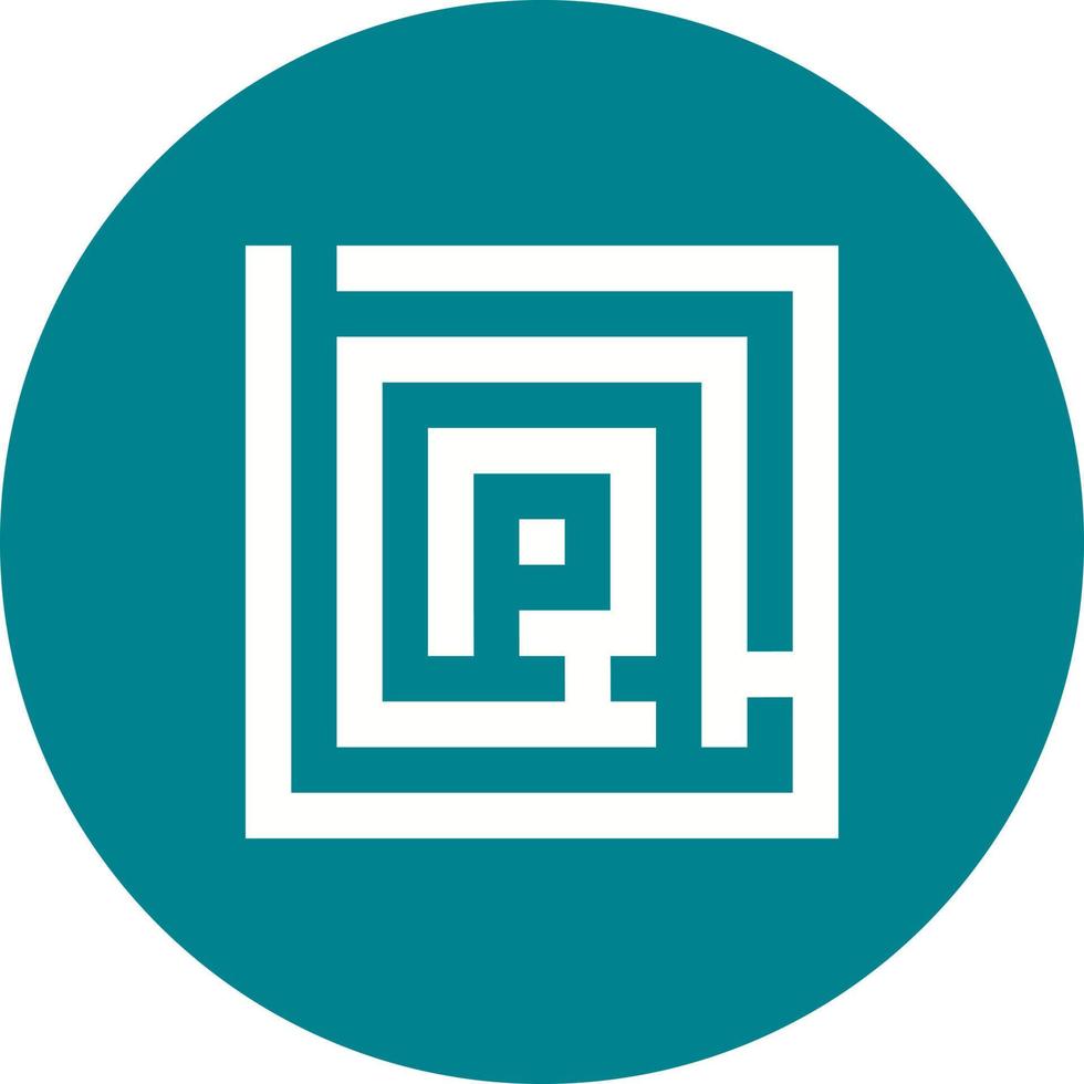 Maze Circle Background Icon vector