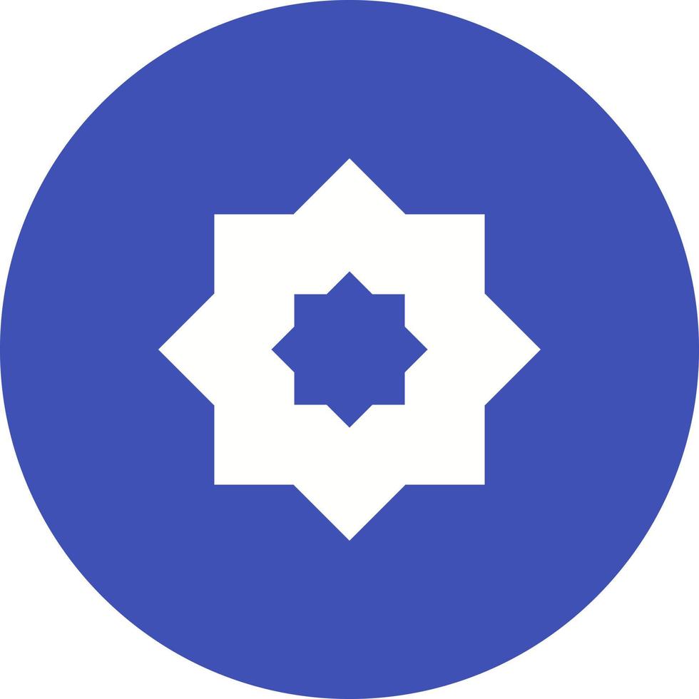 Islamic Star Circle Background Icon vector