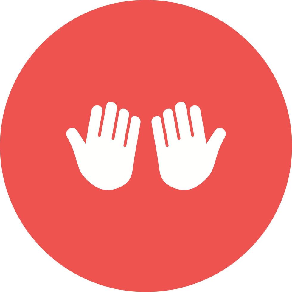 Praying Hands Circle Background Icon vector