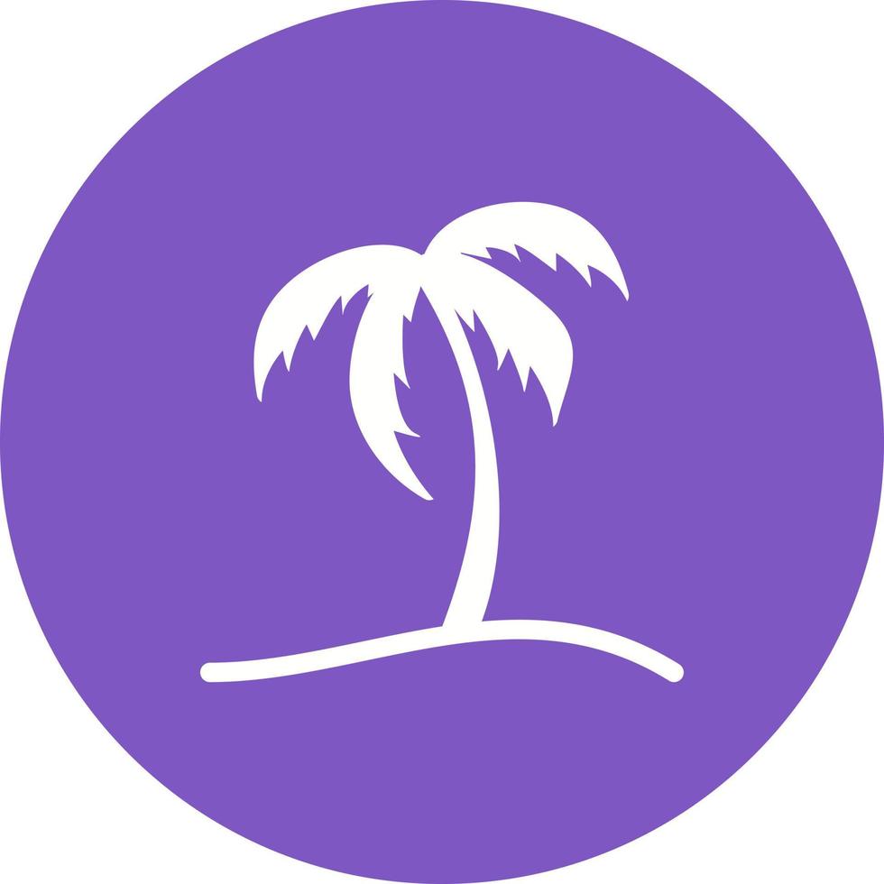 Coconut Tree Circle Background Icon vector