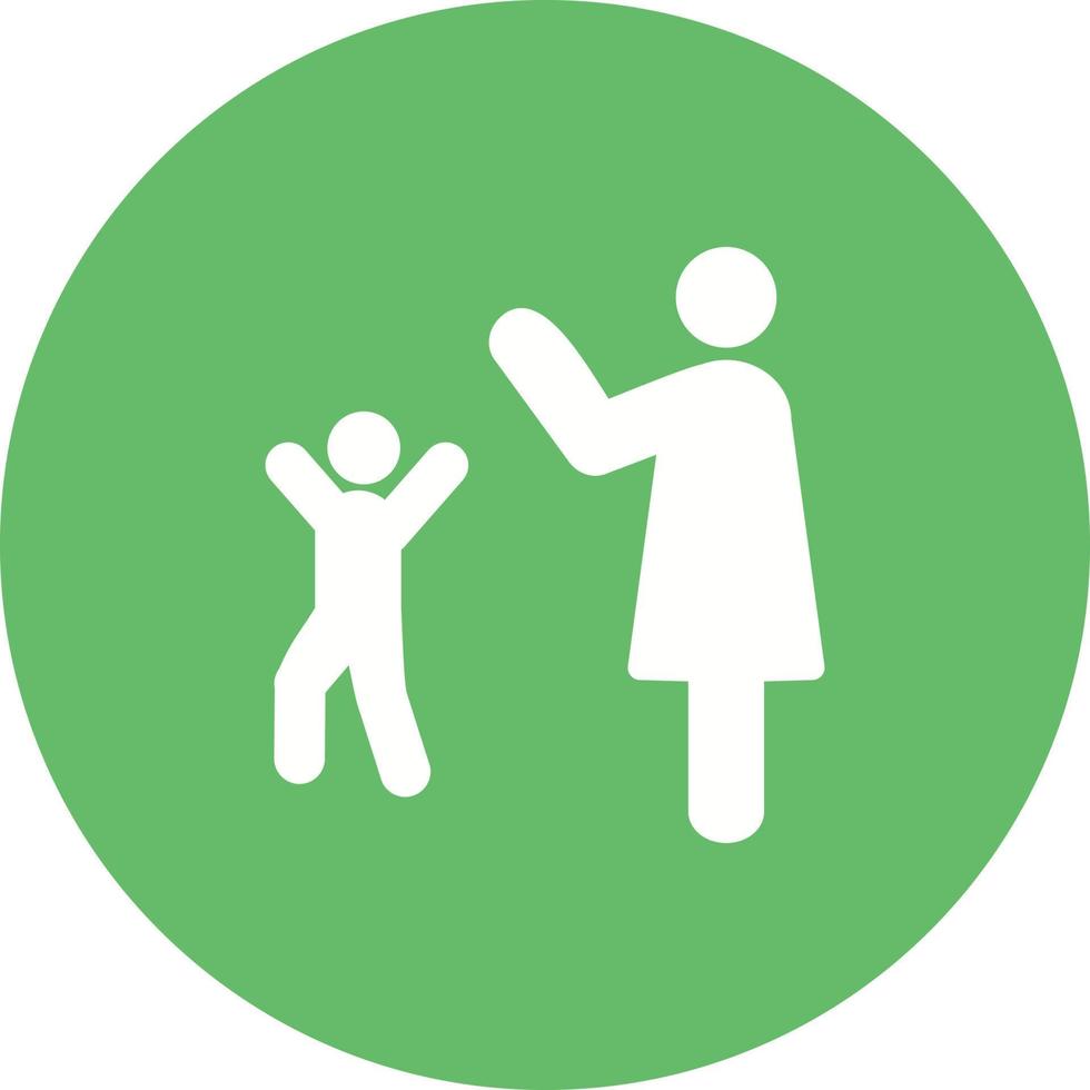 Waving Goodbye Circle Background Icon vector