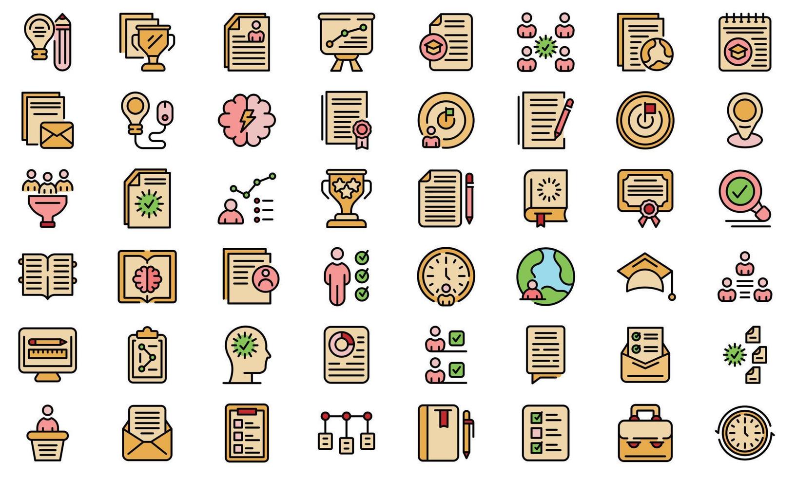 Education workflow icon, outline style vector