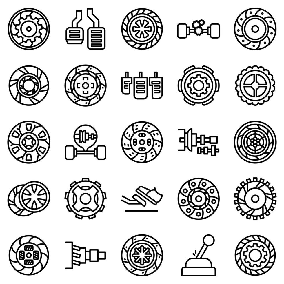 Clutch icon, outline style vector