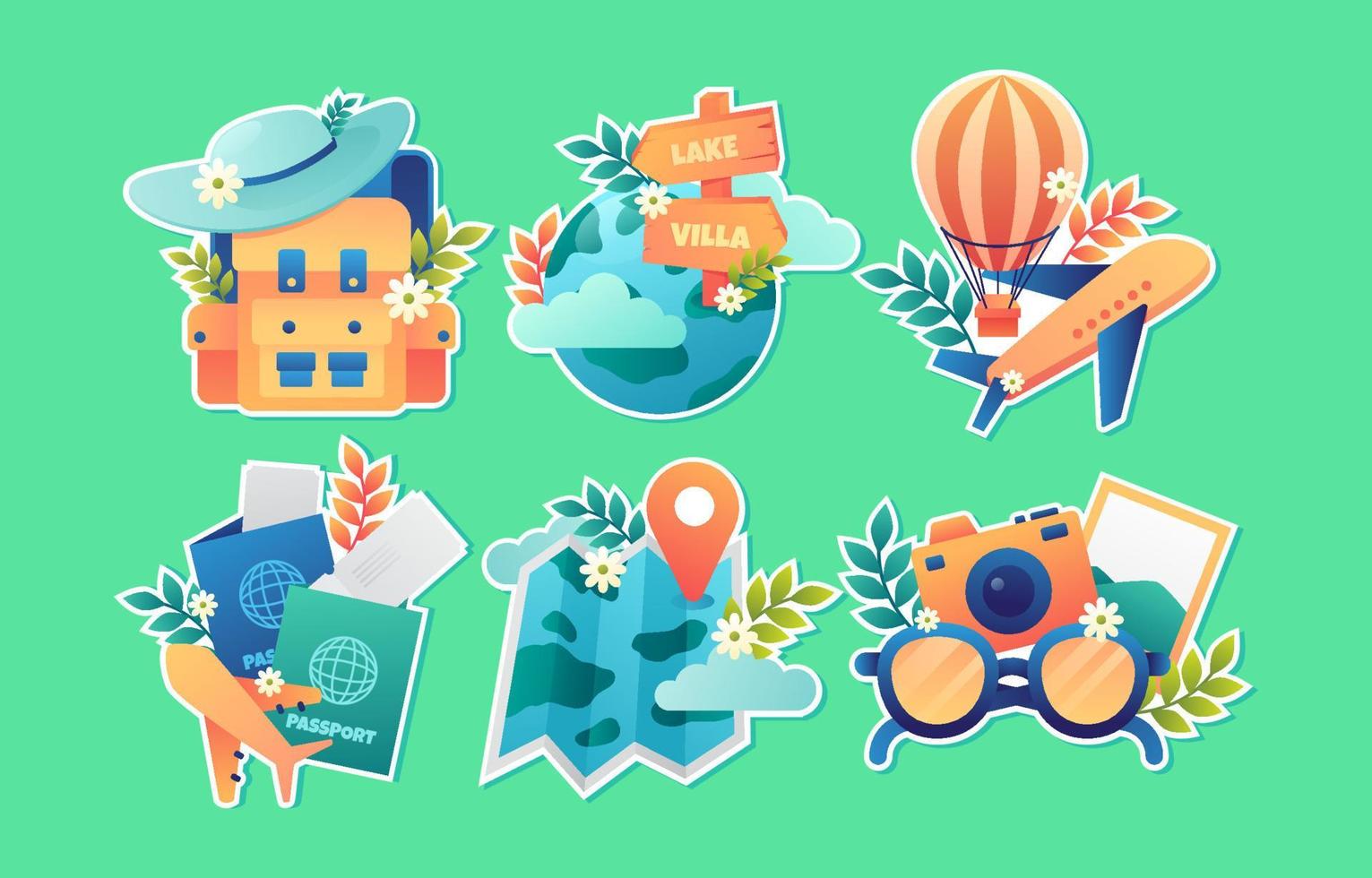 World Tourism Day Sticker vector