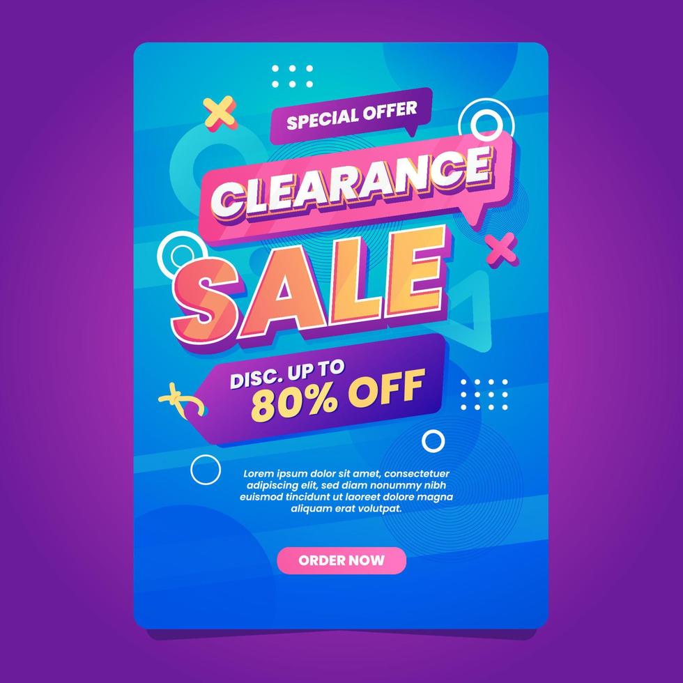 Clearance Sale Poster vector