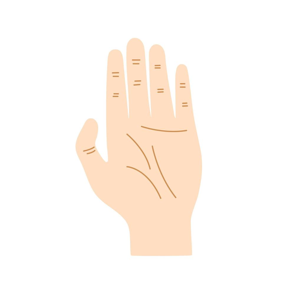 Hand protest sign vector isolated illustration