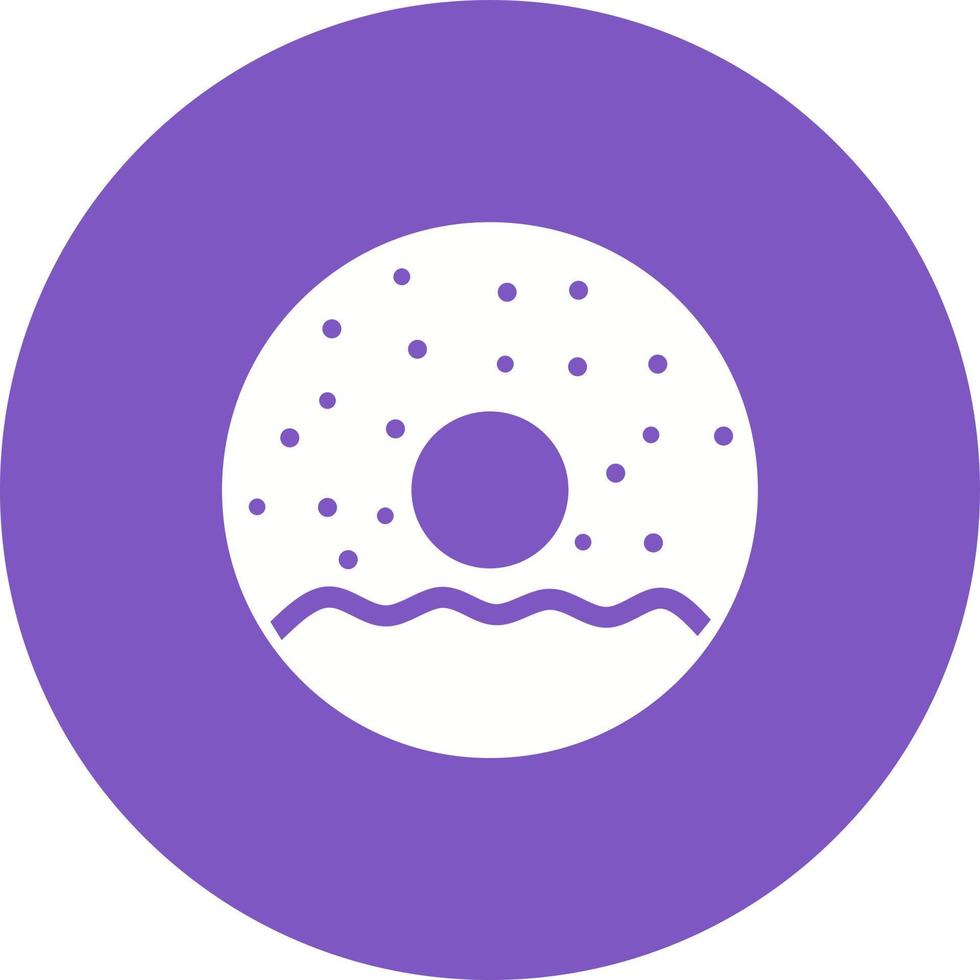 Doughnut sprinkled Circle Background Icon vector