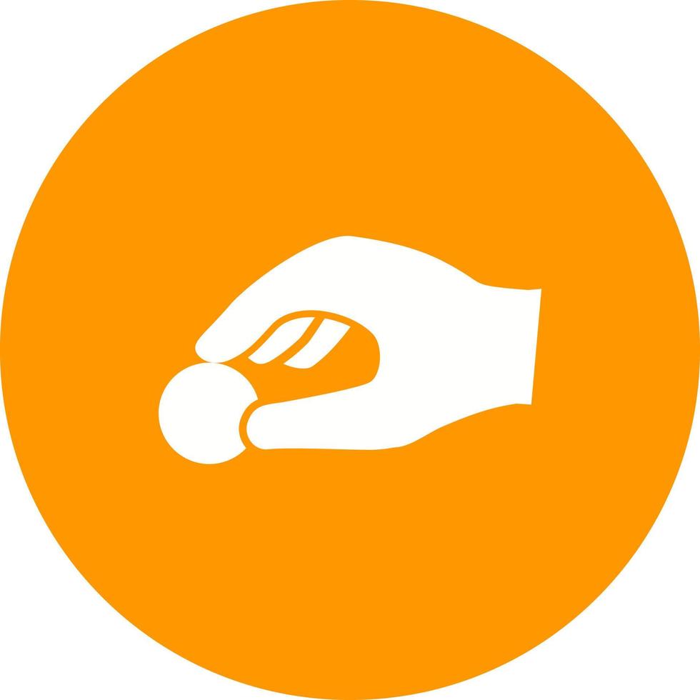 Holding Coin Circle Background Icon vector