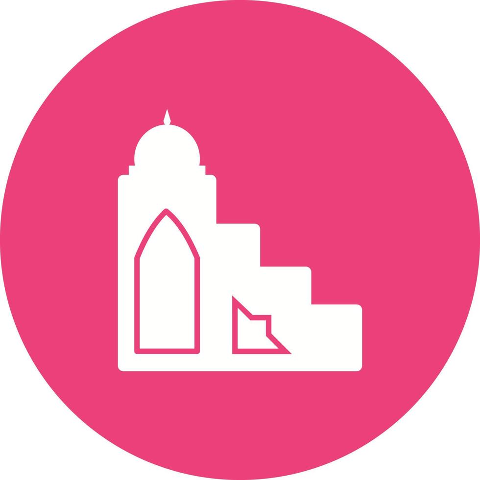 Mimbar Circle Background Icon vector