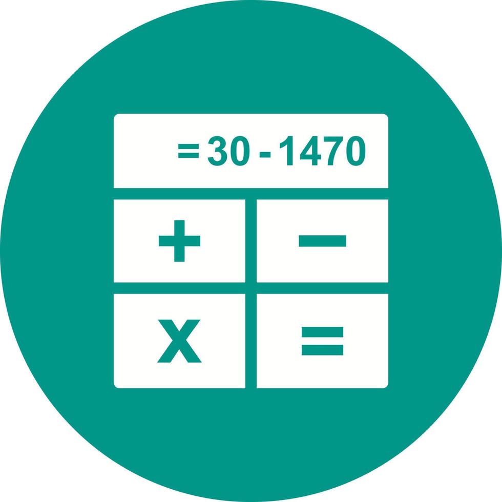 Calculations Circle Background Icon vector