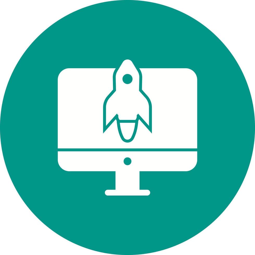 Ready to Launch Circle Background Icon vector
