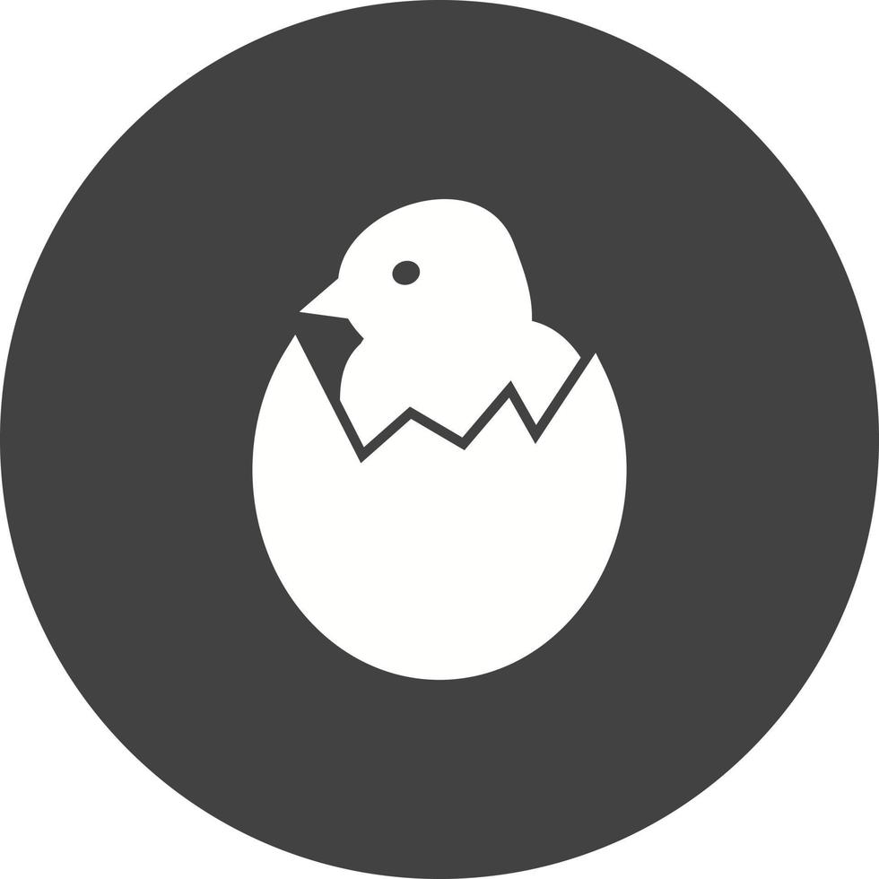 Hatched Egg Circle Background Icon vector