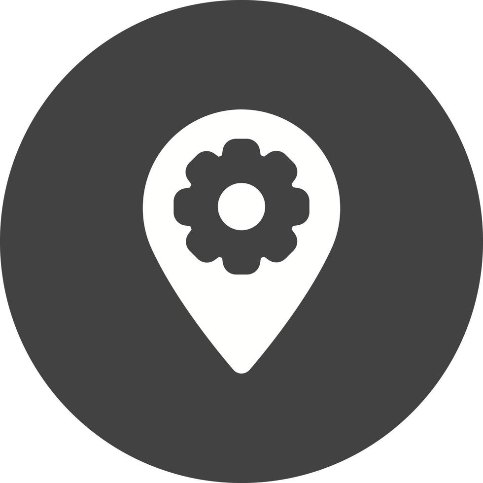 Location Settings Circle Background Icon vector