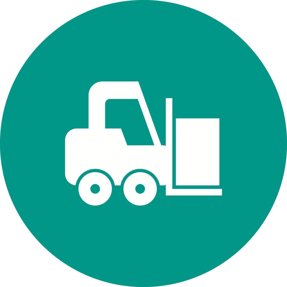 Forklifter Circle Background Icon vector