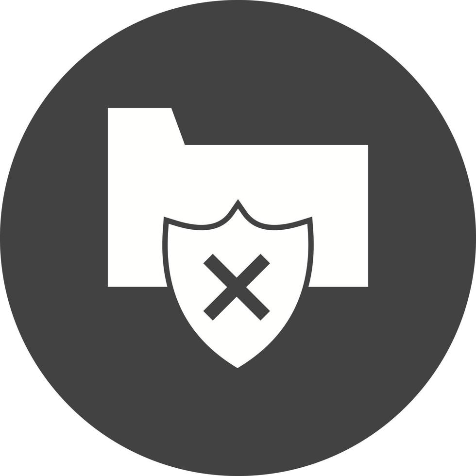 Vulnerable Folder Circle Background Icon vector