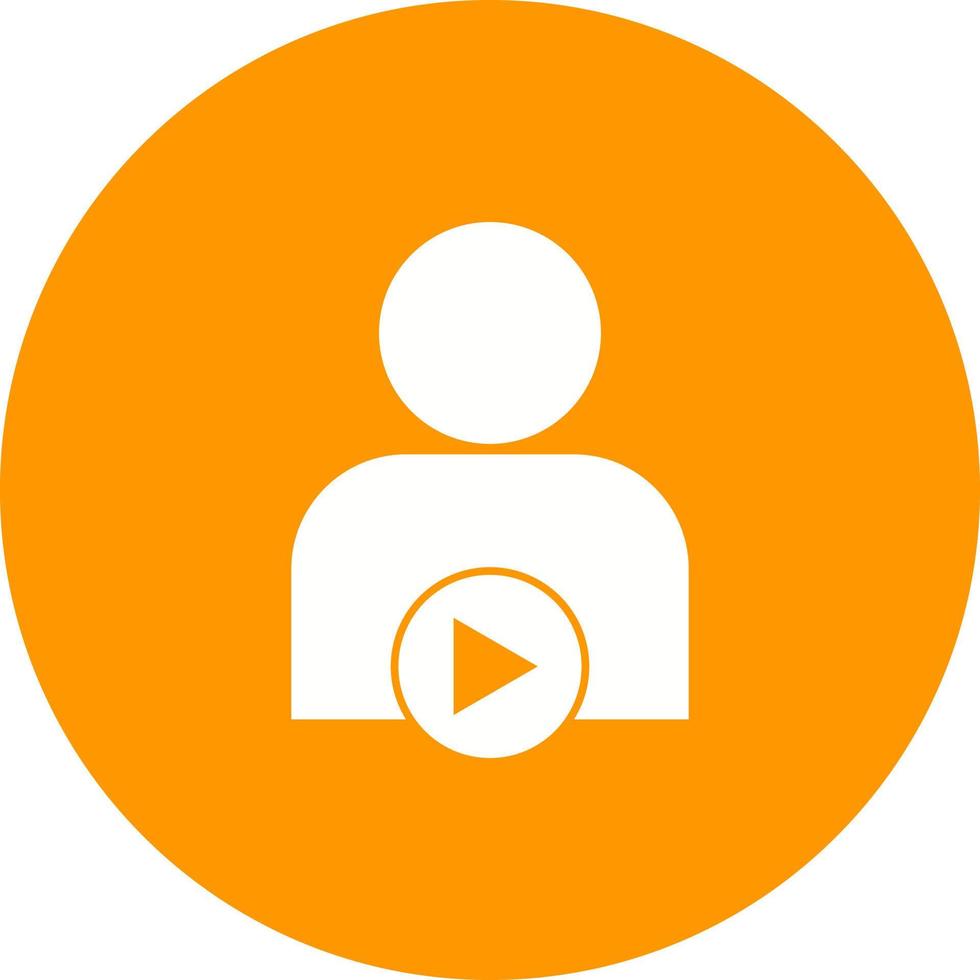 Play Video Lecture Circle Background Icon vector